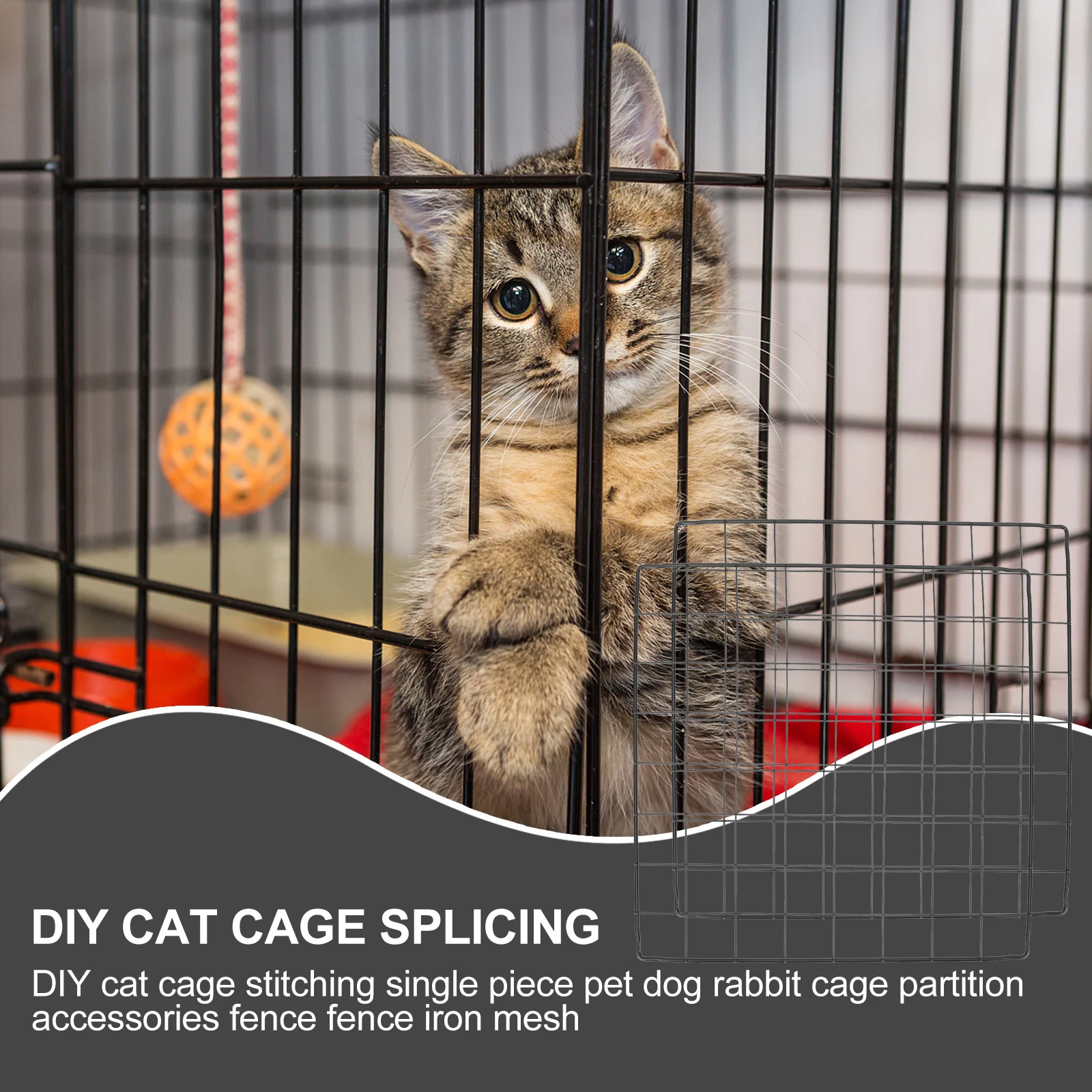 4 قطع من ملحقات أقفاص الحيوانات الأليفة، ألواح سياج حديدية سميكة سوداء لحظائر الكلاب، شبكة عزل للدجاج