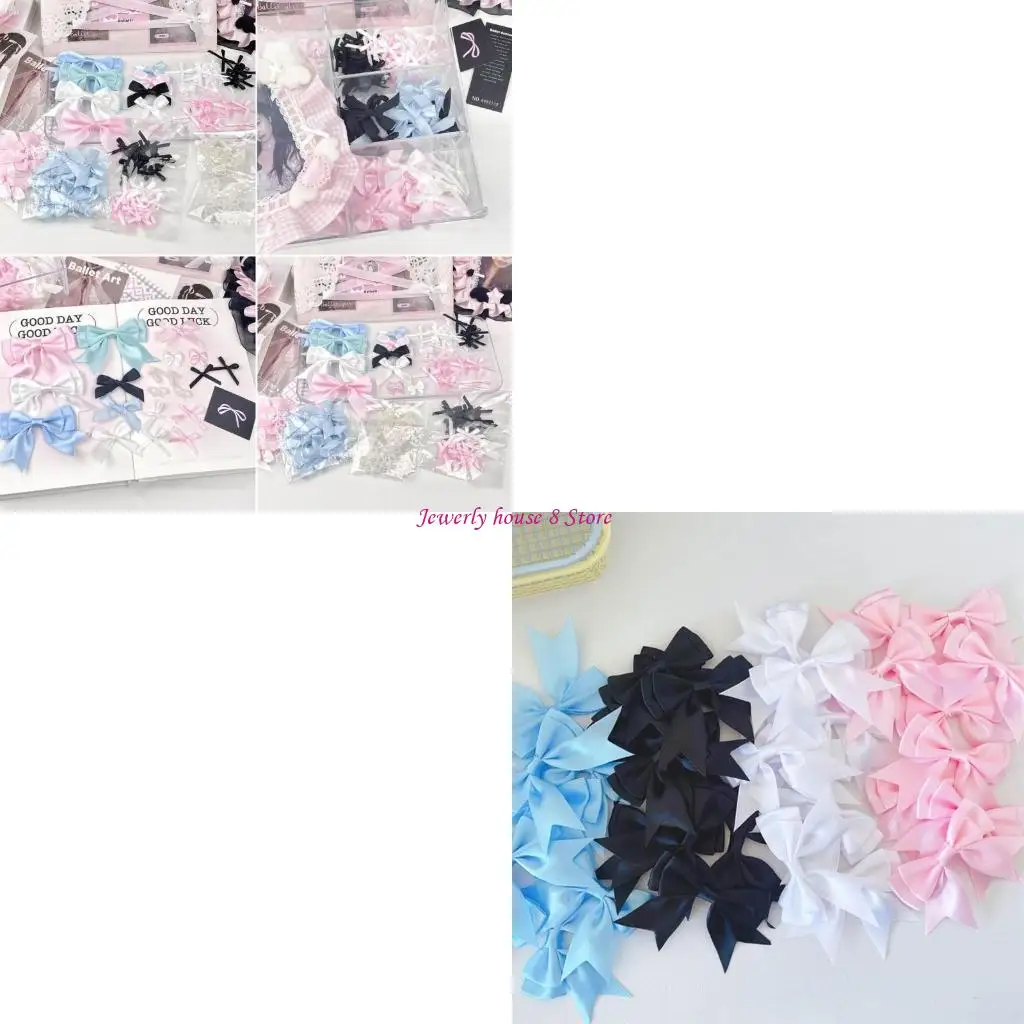 

Pink and White Bowknot Heart Packaging Material DIY Decoration Material Set