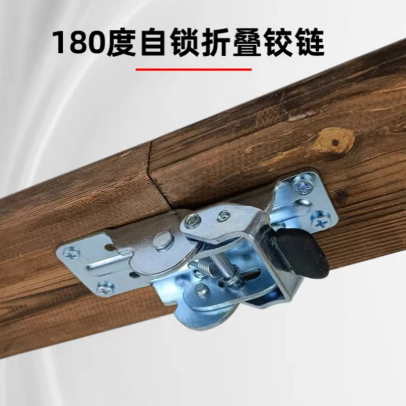 

1PCS Galvanized 180 Degree Self-locking Folding Hinge Desktop Widening Connection Expansion Furniture Hardware Accessories