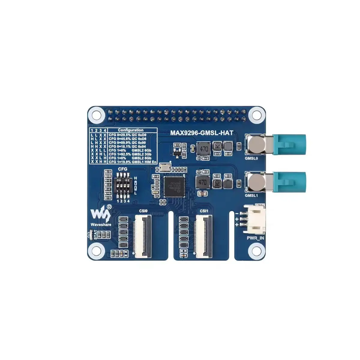 Weixue 2-channel GMSL camera expansion board uses MAX9296A chip to support PI5/Jetson Orin