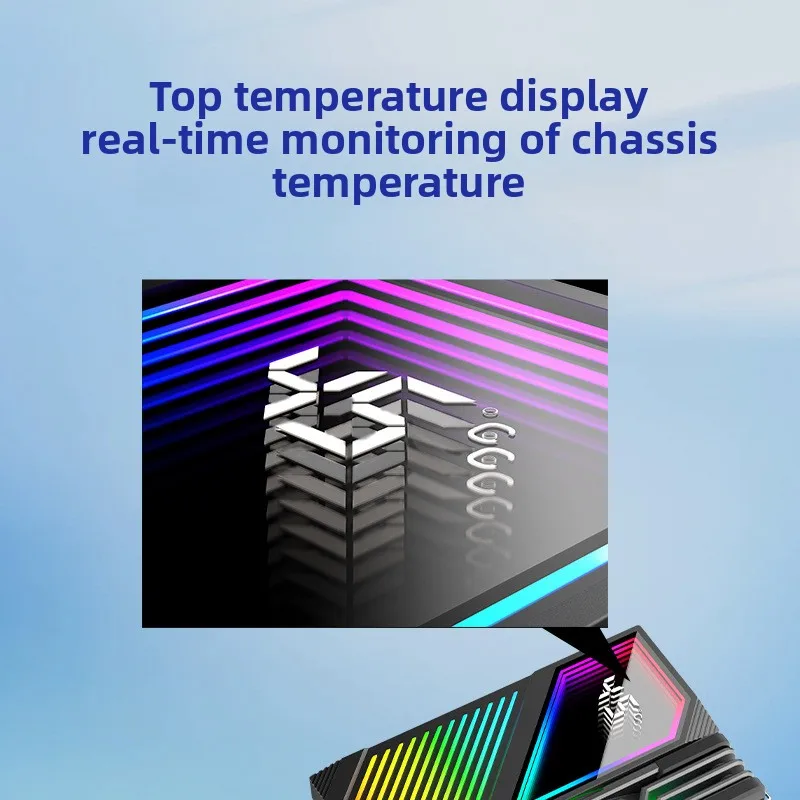 GT600 Digital Display ARGB Air-cooled Fan Desktop Temperature Silent Temperature Display CPU Radiator