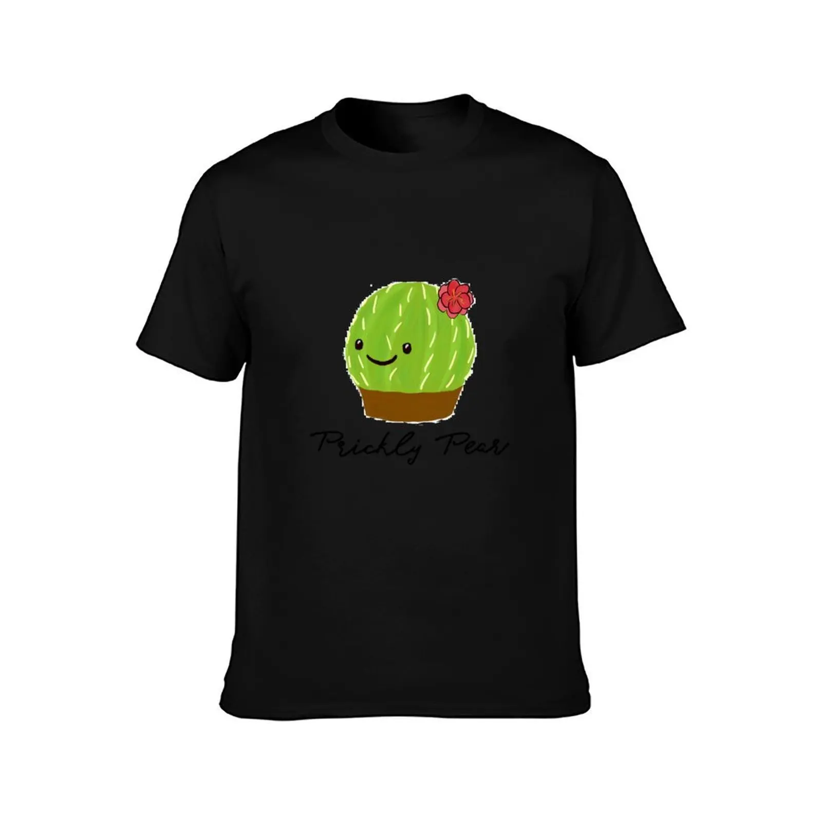 Prickly Pear T-Shirt, Summer Casual Cotton Tee, Oversized Streetwear Tops, Vintage Graphic Print, Loose Fit Short Sleeve