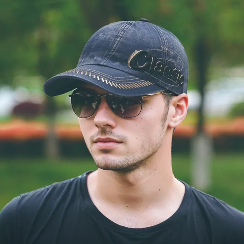 Gorra de béisbol clásica con bordado de letras para hombre, gorra de hip-hop lavada y envejecida para mujer, gorra de pico de pato a la moda para primavera y otoño