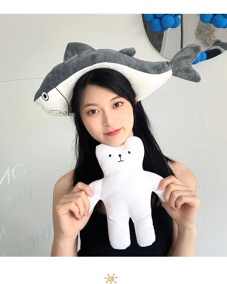 Popularna, urocza opaska do włosów w kształcie rybki, akcesorium do mycia twarzy dla dziewczynek.