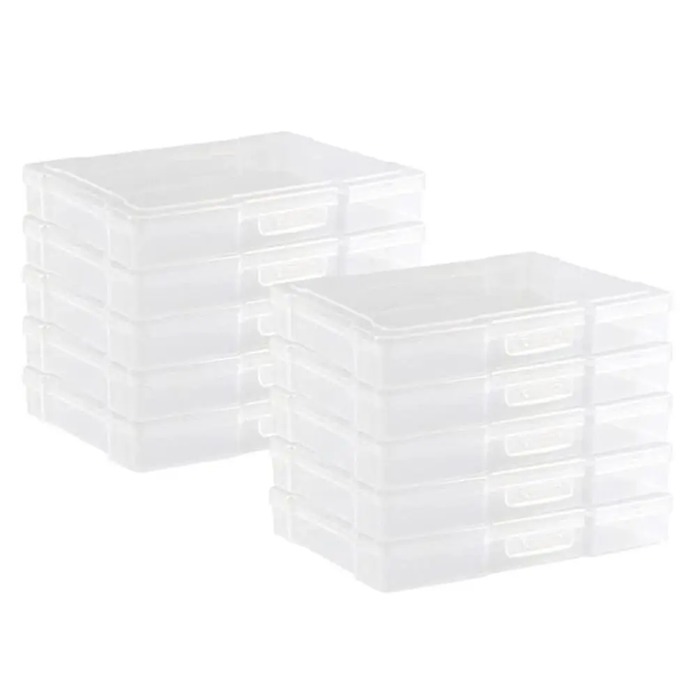 Portable 4x6Inch Photo Storage Box Hardware Multi-function Electronic Component Box Plastic Jewelry Box School Supplies