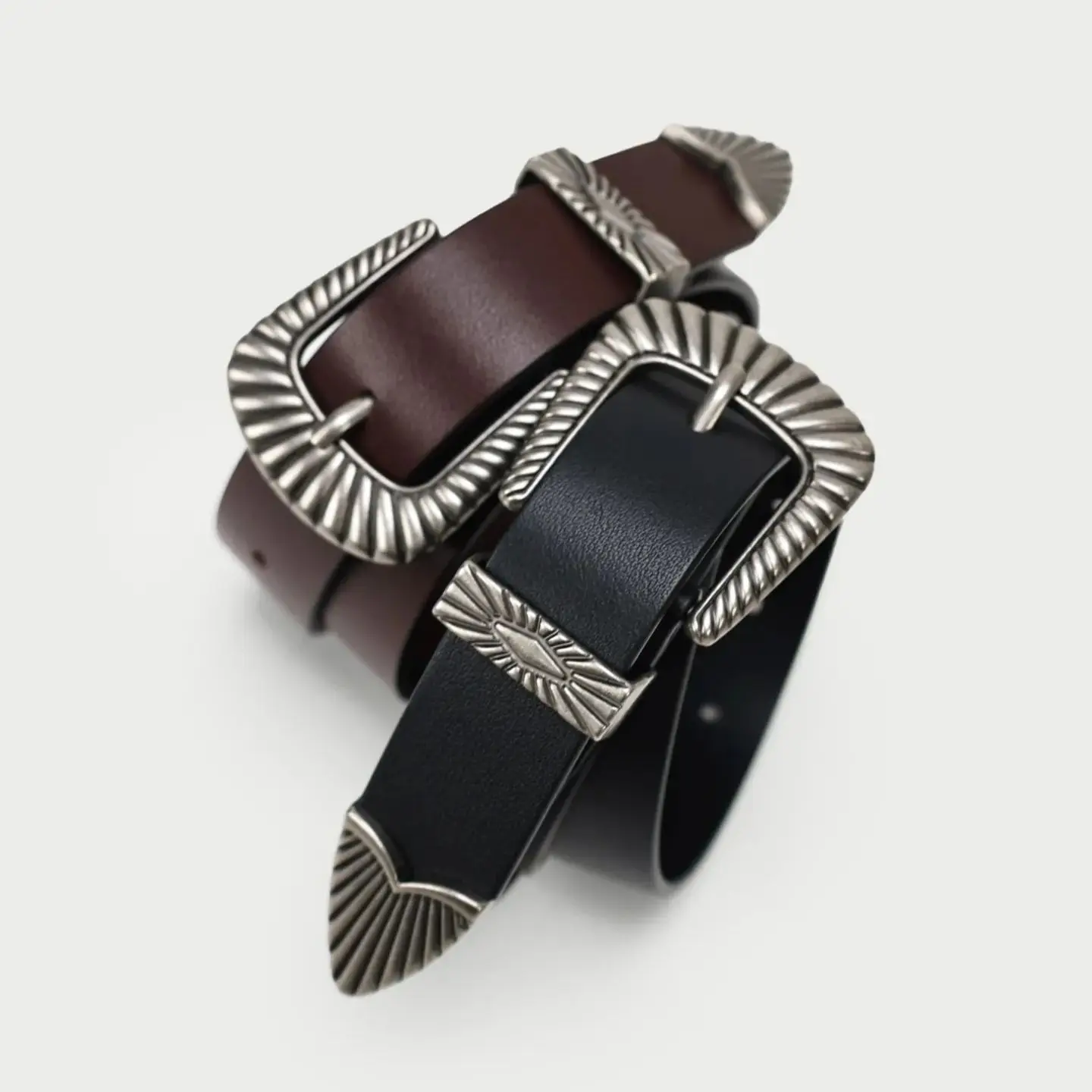 

New Western Belts for Woman Plus Size Classic Pin Buckle Belts Black Genuine Leather Waistband Fashion Men Belt with Jeans Pants