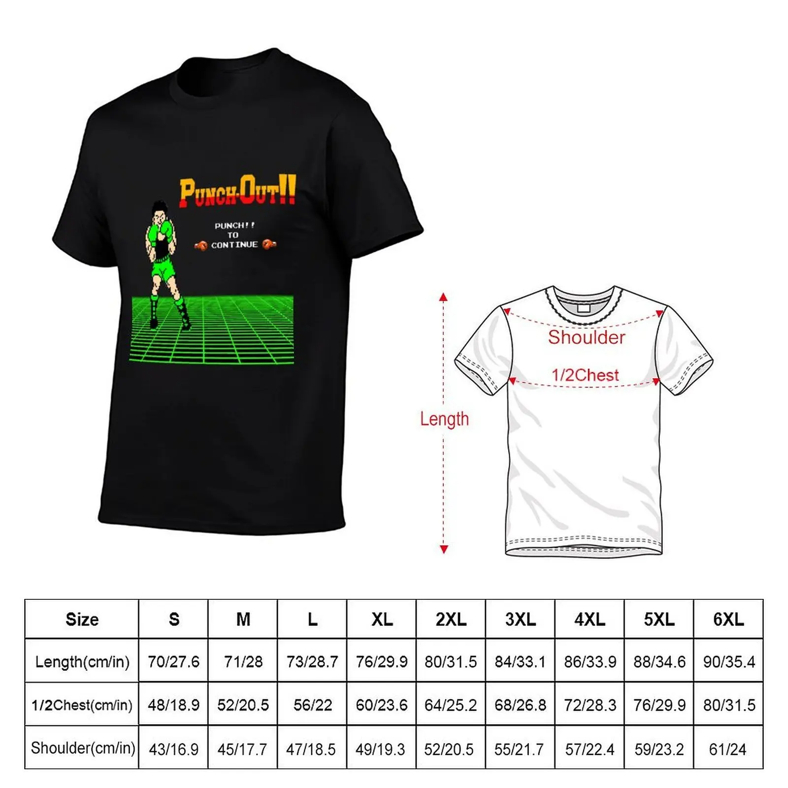 Punch Out T-Shirt Short sleeve tee quick-drying Men's cotton t-shirt