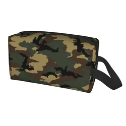 Trousse de maquillage camouflage pour femmes, sac de voyage, trousse de toilette, sac de rangement CamSolomon, mode militaire, terre de calcul originale, évaluation cosmétique