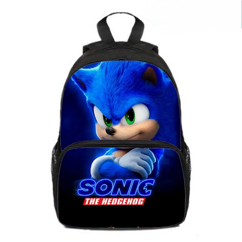 حقيبة ظهر بانداي سونيك، حقيبة مدرسية ذات سعة كبيرة لطلاب المدارس الابتدائية والثانوية، حقيبة ظهر للتنقل برسوم كرتونية من سونيك