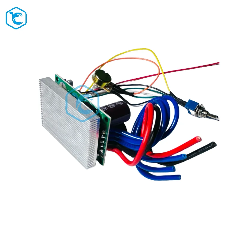 JUYI Original 36-72V JYQD-V6.5E placa controladora de motor bldc para motor BLDC sin sensor con disipador de calor, interruptor y cables