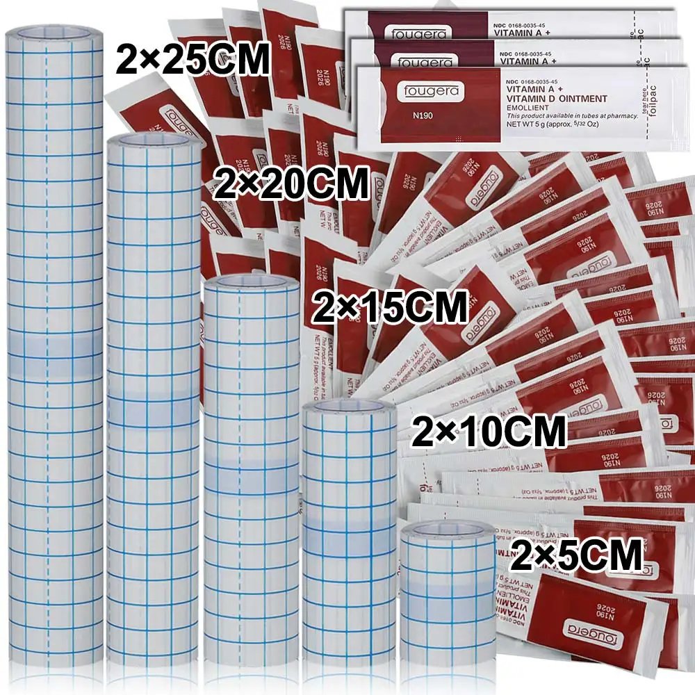 Waterproof Tattoo Aftercare Film and Tattoo Aftercare Cream Adhesive Bandages PU Tape Protective Skin Healing Wrap Roll