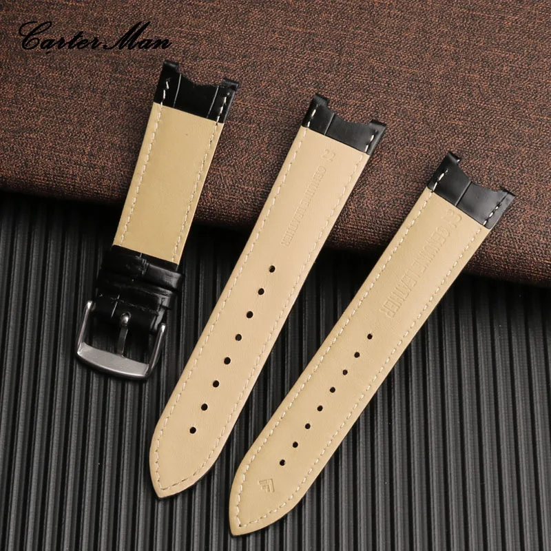 Genuine Leather Watch Band For CASIO Edifice 5051 EF-524 EF-524D-7A EF-524SP-1A Cowhide Strap Bracelet Men Watchband belt 22mm