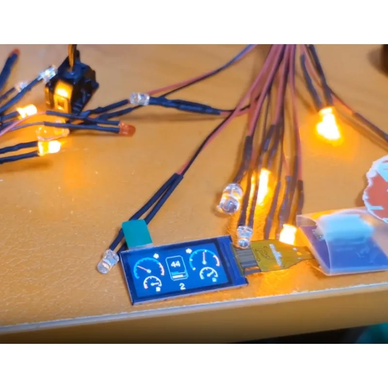 

Simulation Linkage Instrument Panel Light/sound Group Kit for 1/14 Tamiya RC Truck SCANIA 770S VOLVO Benz ACTROS 3363 MAN Parts