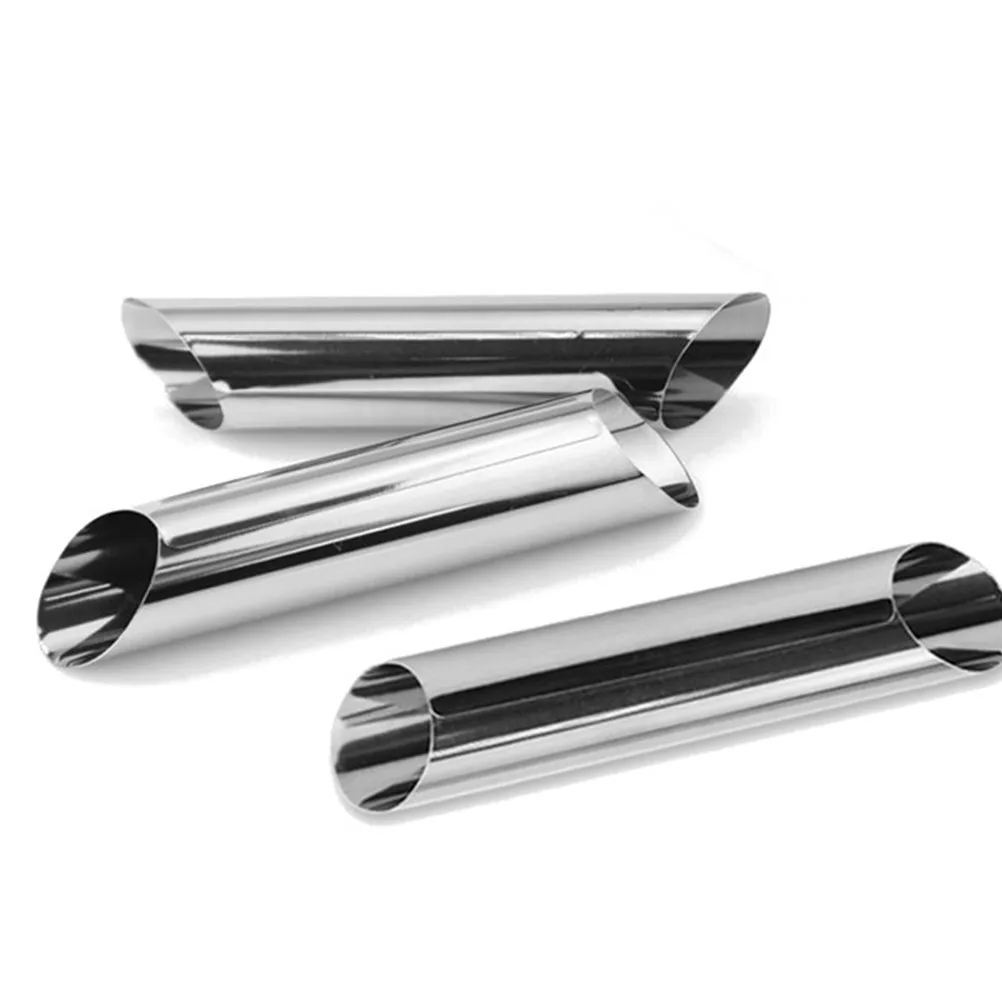 

15 Pcs Croissant Baking Tools Stainless Steel Danish Spiral Molds Cream Roll Tubes Cookie Supplies Non Stick Easy Clean