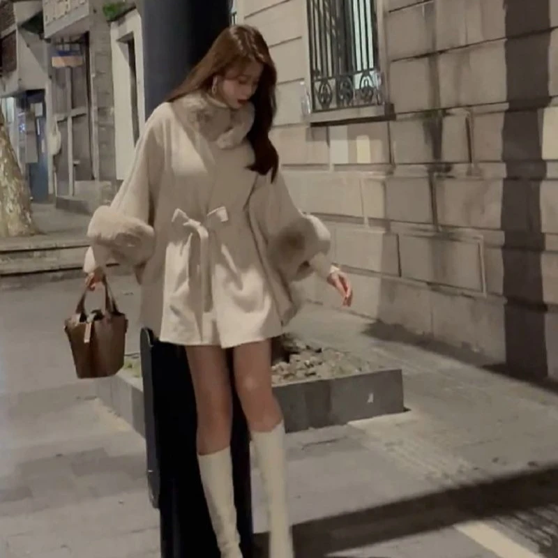 Abrigo de mujer Poncho cálido moda capa de punto Poncho capa abrigo gótico Capas Ponchos TT446