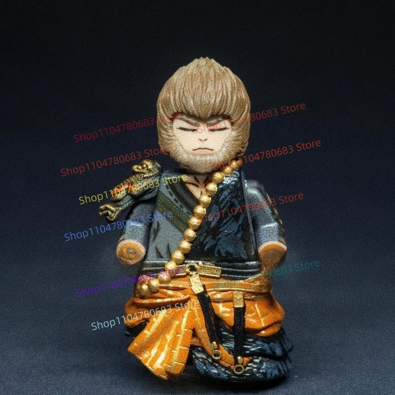 MOC 고품질 한정판 빌딩 블록 입상 블랙 신화 Wukong 검은 원숭이 모자이크 장난감 장식품 컬렉션
