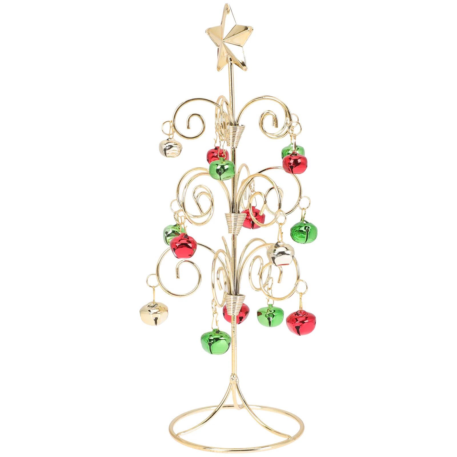 

Christmas Tree Party Adornment Xmas Holiday Trees Gold Decor Desktop Tabletop Mini Iron Adornments Metal Decoration