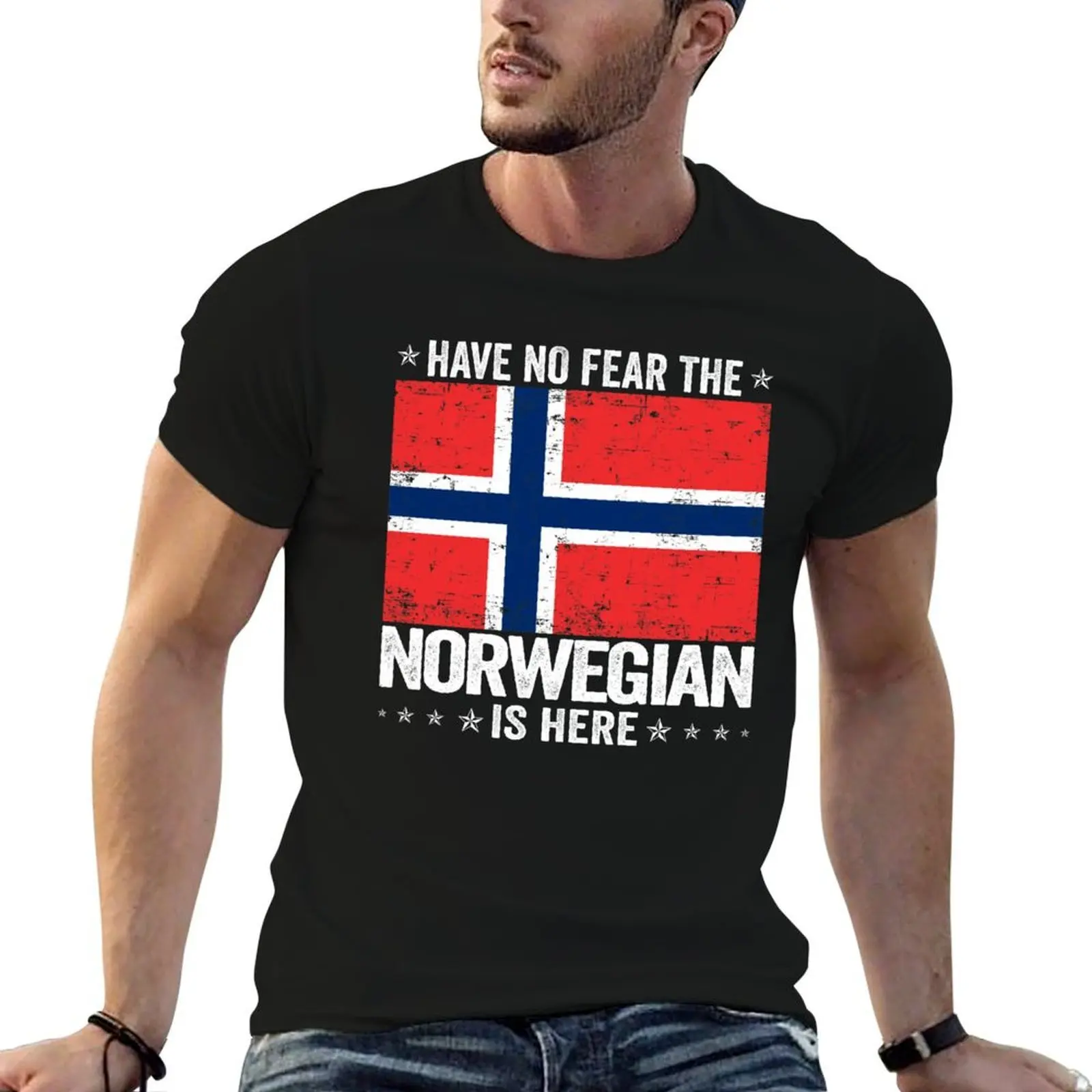 

Have No Fear The Norwegian Is Here Norway Flag Design T-Shirt t shirts for man graphic vintage t shirt man luxury T-Shirt