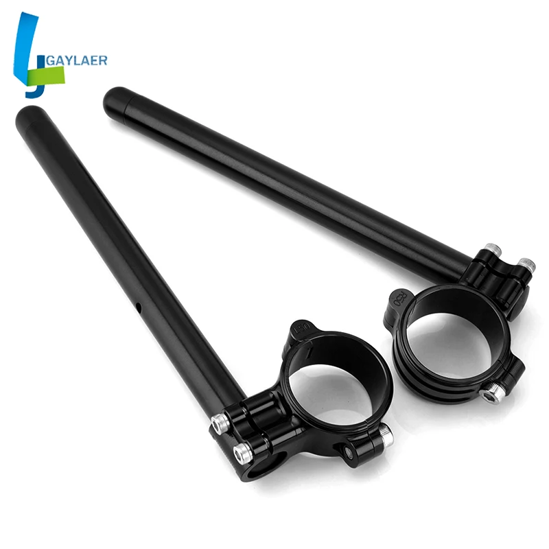 Motorcycle Handlebar CNC 33 35 37 41 43 45 47 48 50 51 53 54 55 mm Clip On Ons Fork Handlebars Adjustable Clamp Cafe Racer