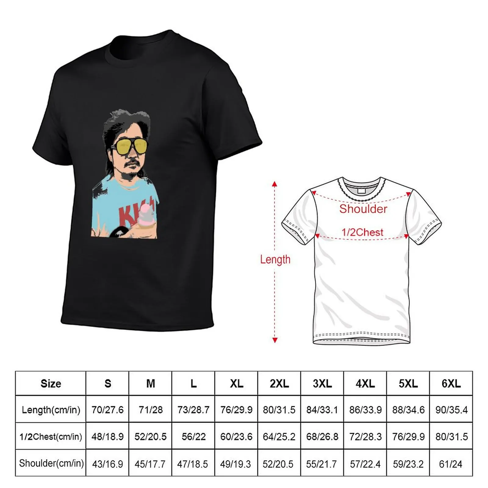 Animated Bobby Lee Art T-Shirt hippie clothes plus size clothes men t shirts high quality