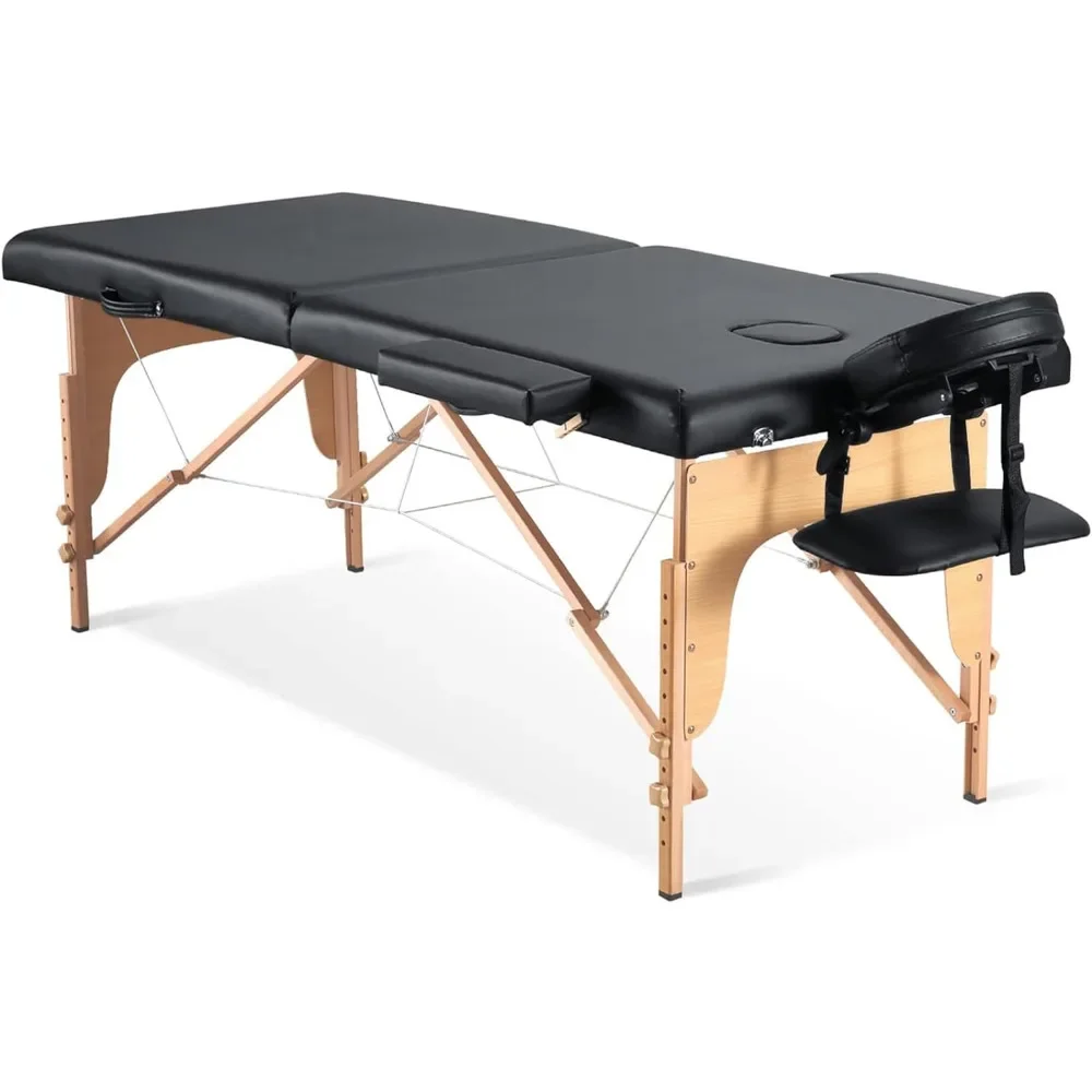 Portable Massage Table Professional Massage Bed Wide 35 Height Adjustment SPA Bed Facial Bed Tattoo Table with Accessories