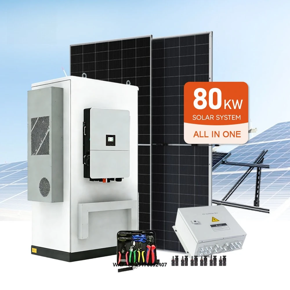 Deye 50KW 60KW 80KW 100KW Hybrid Solar Panels Energy System Complete Kit Solar Power System With Battery Storage