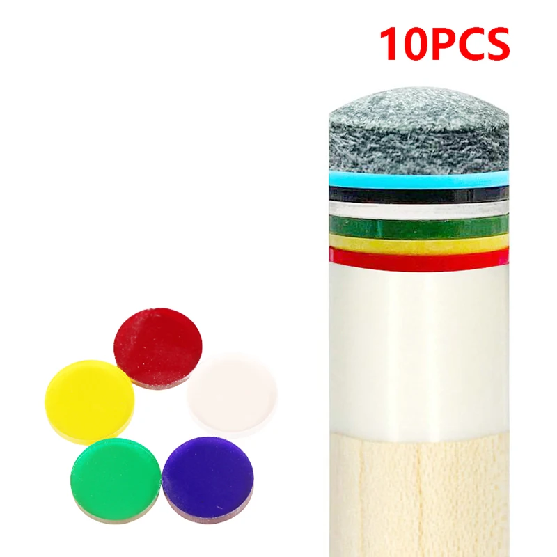 10Pcs Clear Tip Pads Diameter 15mm Play Cue Break Jump Cue Carom Pool Cue Snooker & Billiard Accessories