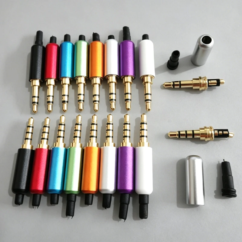 1 Stück 3,5mm Audio-Stecker 2/3/4 Pole Mikrofon Kopfhörer Audio-Adapter Stereo-Stecker Reparaturkabel Lötverbinder DIY Stecker – Detail 14