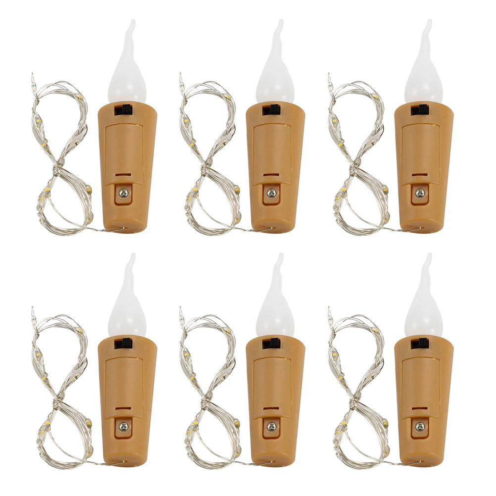 

6pcs Bottle Stopper String Lights Resin Owl Cork Empty Bottle Lamp LED Decorative Bottle Light Operated Cork String