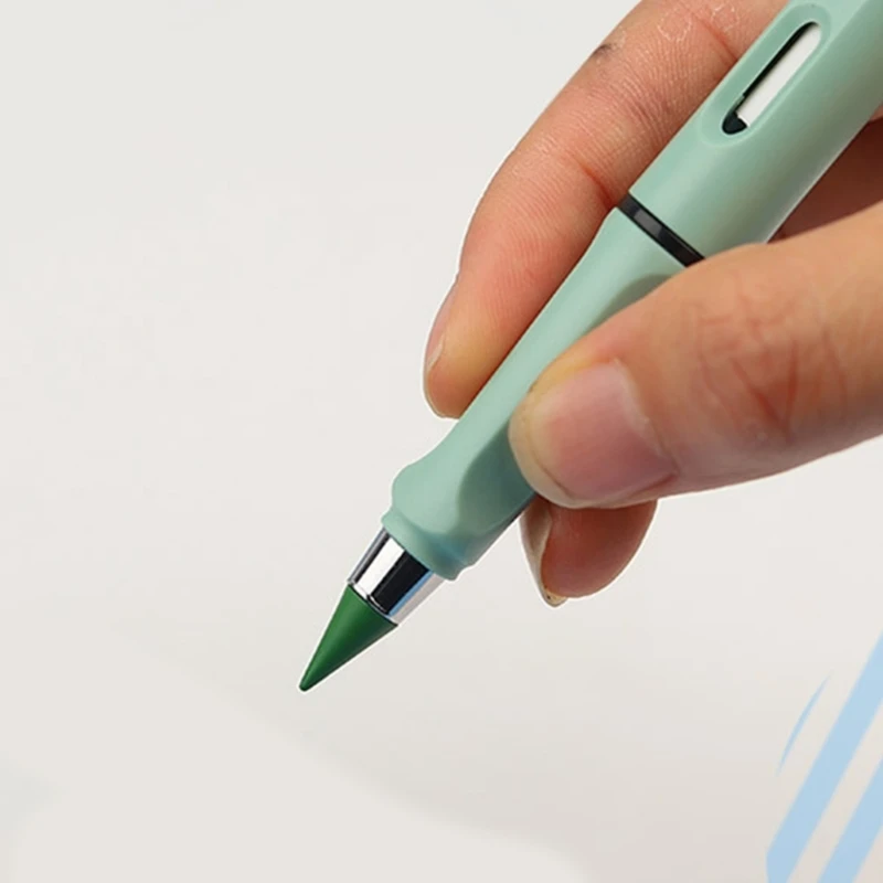 5/12PCS สีสัน Inkless ดินสอสีปากกานิรันดร์ไม่มี Sharpening สำหรับเขียนภาพวาดศิลปะภาพประกอบการ์ด Y9RF