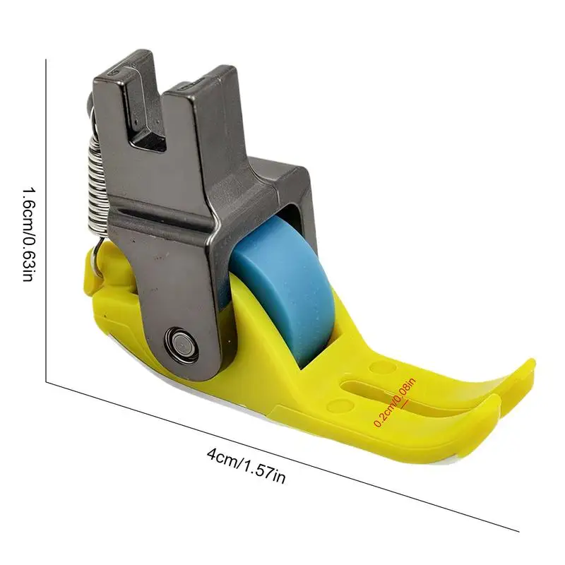 Calcador de rolo com agulha única, calcador de roda, acessórios multifuncionais para máquina de costura para jeans e