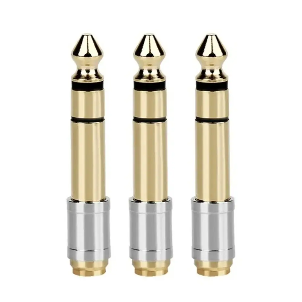 Adapter 3.5 To 6.35 Audio Adapter Gold Copper Male Female Connector Headphone Plug Electric Pianos