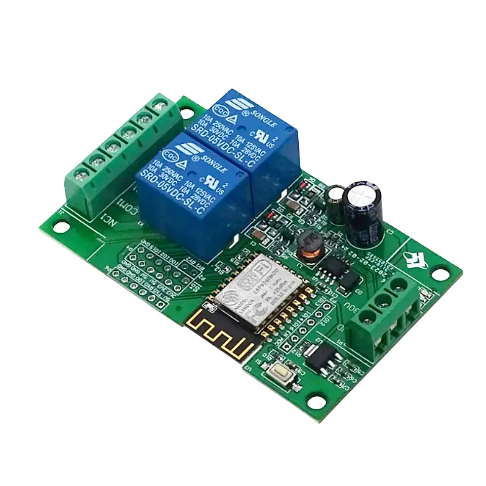 ESP8266 ESP-12F WiFi AC 250V / DC 30V 2 Channel Relay Module Wireless Development Board for Arduino Smart Home