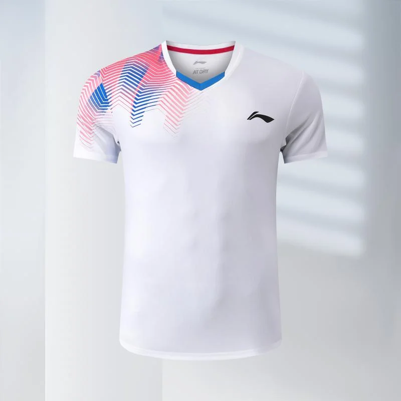 

Новая спортивная одежда для настольного тенниса, топы с короткими рукавами для бадминтона, костюмы для соревнований, футболки, дышащий, впитывающий пот дезодорант