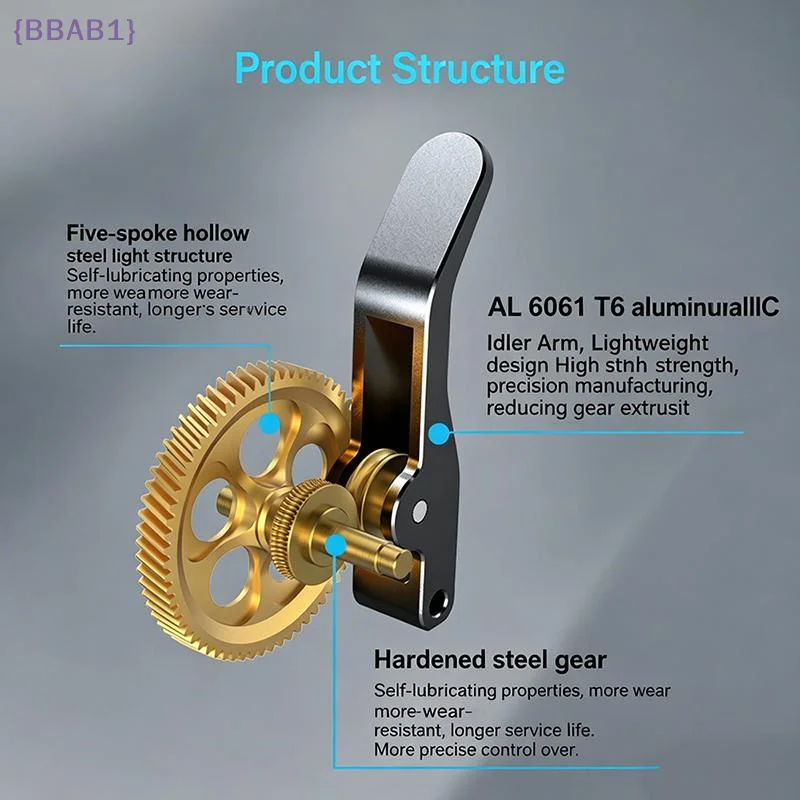 【AB1】Metal Gear All-Metal RNC Nano-Coated Hardened Steel Gear Wear Resistant For Bambu Lab A1/P1/X1 Series{H}