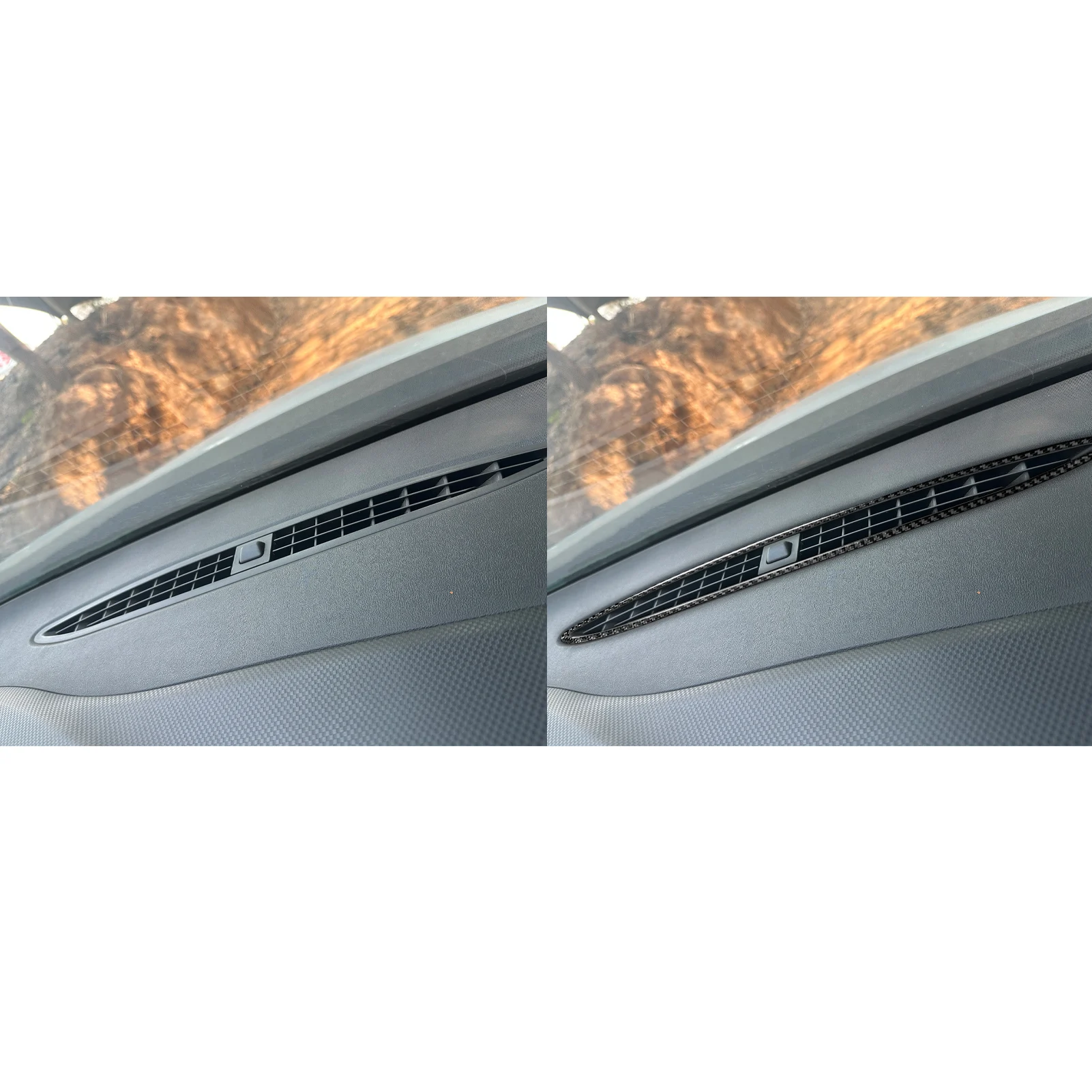 

For SEAT Leon MK2 1P Cupra FR 2005—2012 Center Dash Air Vent Panel Interior Cover Trim / 3K Carbon Fiber+Resin / 3mm Antiscratch