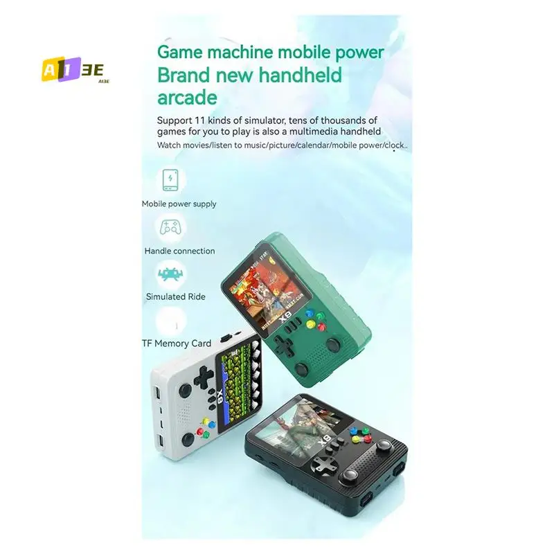 a13e-x9-携帯ゲーム機-35インチ-10000ゲーム-アーケードゲーム-6000mah-パワーバンク機能付き-gba-nes-11シミュレーター対応
