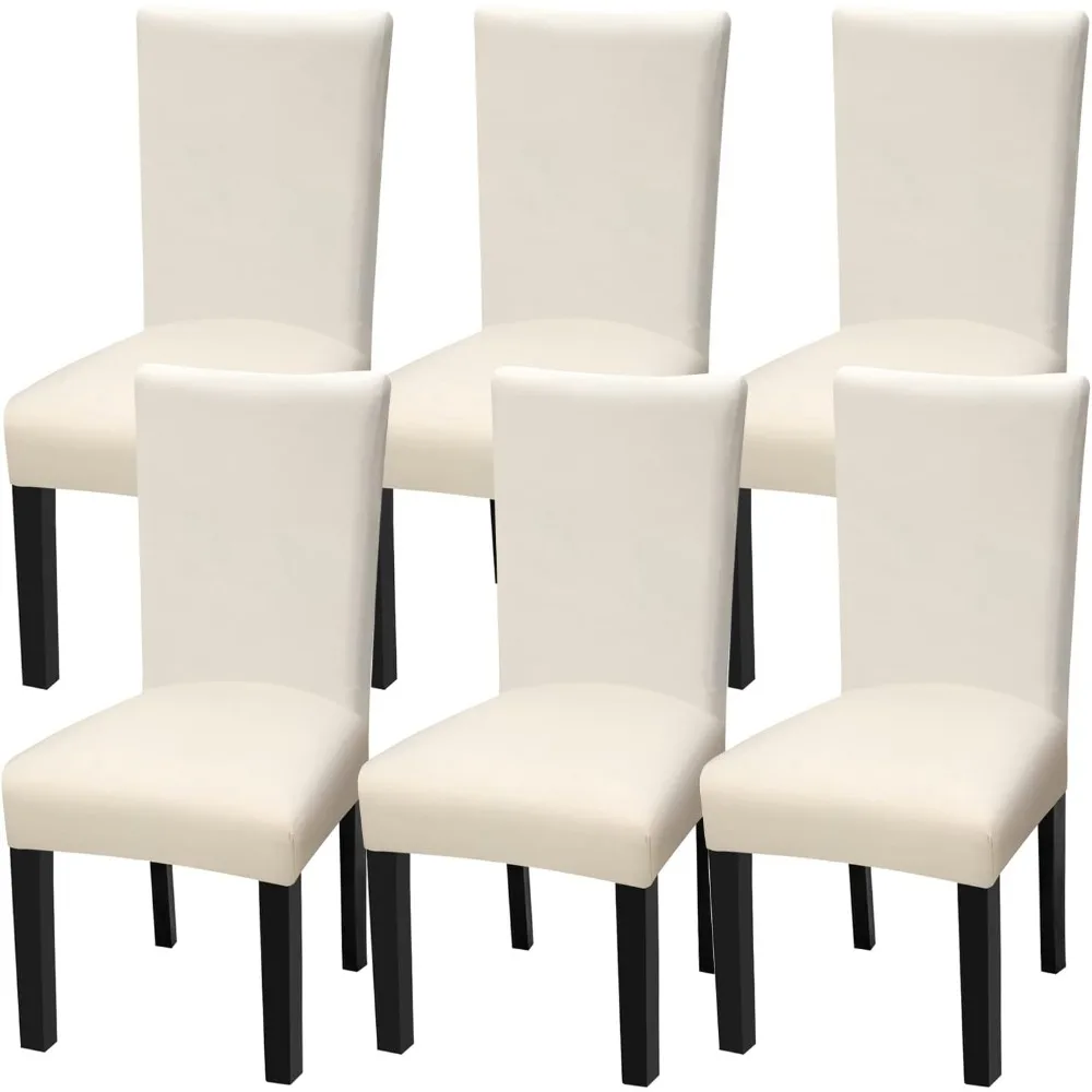 

Stretchable Spandex Dining Chair Covers, Removable and Washable Seat Protectors for Kitchen Chairs
