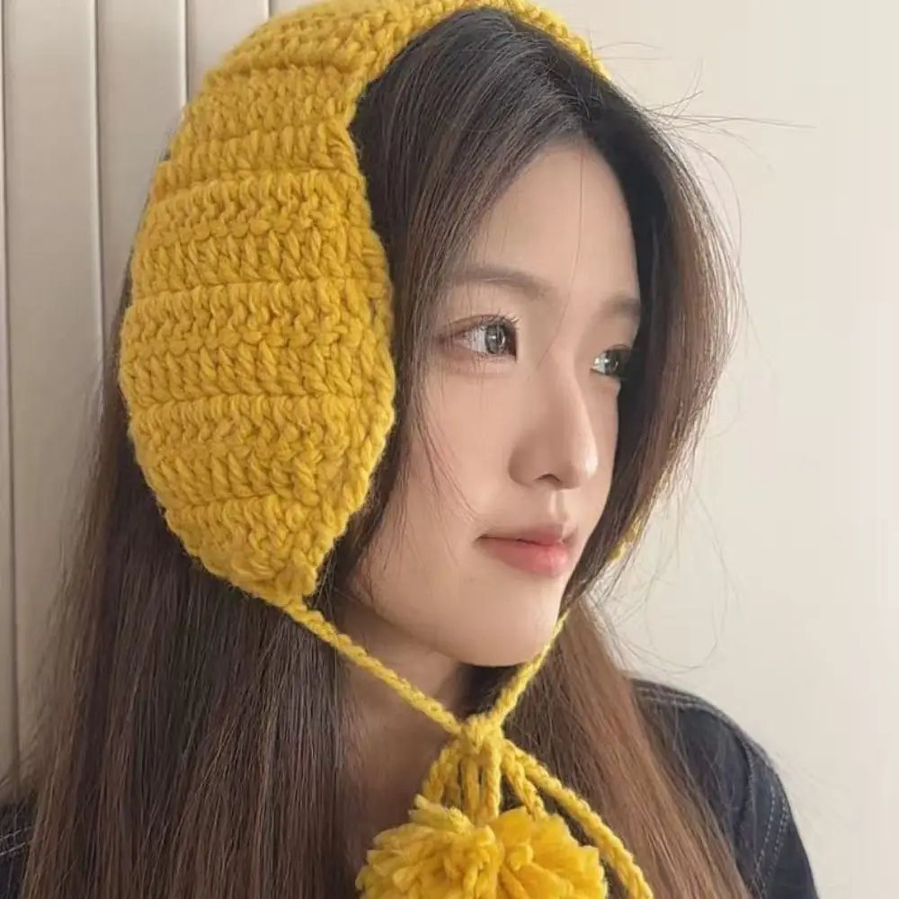 Portable Windproof Winter Lace Up Earmuffs Foldable Headband Outdoor Anti-cold Earflap Y2k Warmer Women Ear Cover Running