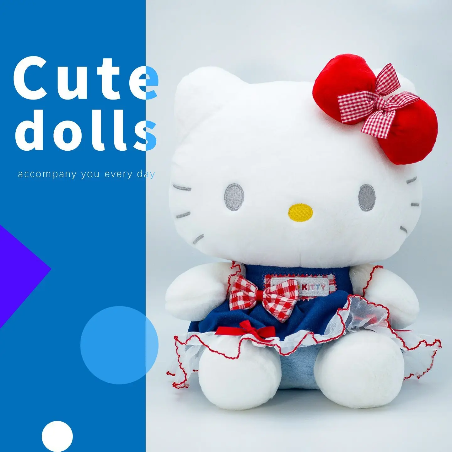 In Stock Sanrio Series Hello Kitty 20Cm High Plush Toy Cartoon Doll Backpack Pendant Keychain Figure Girls Like Birthday Gift