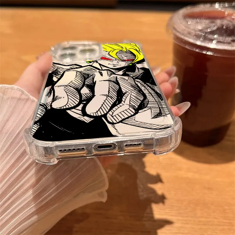 Super Saiyans Broly Gokus Phone Case For Motorola Moto Edge G G86 G06 G56 70 60 50 G24 E15 Pro Neo Fision Stylus Power 5G - view 6