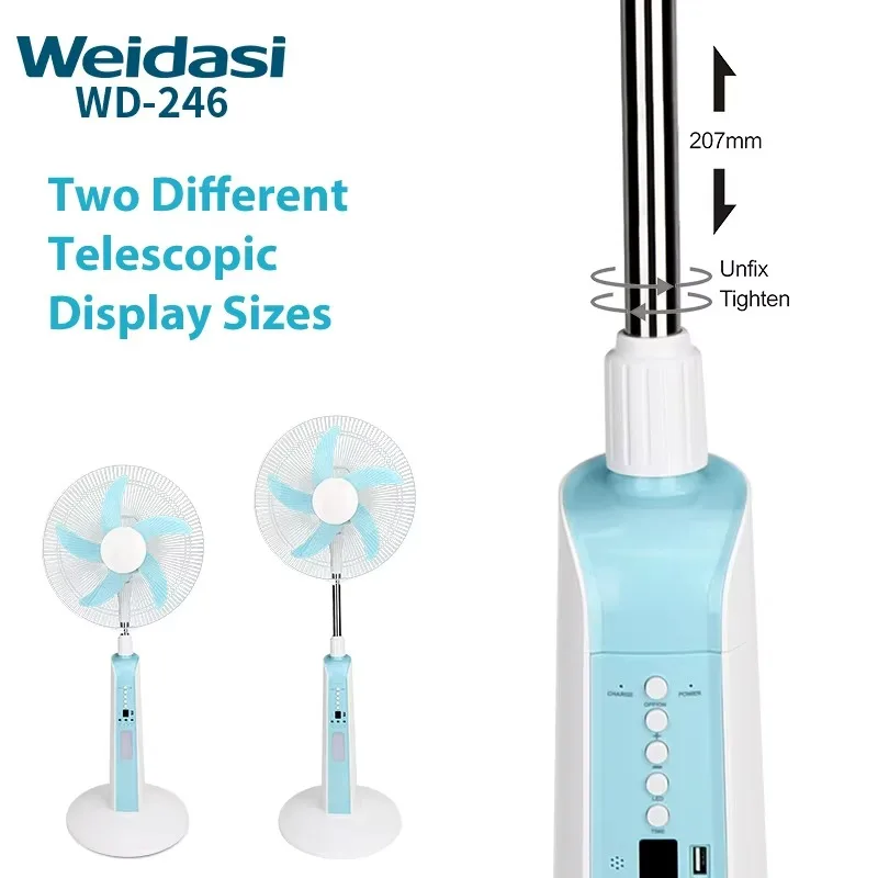 Electric Fan Rechargeable Electric Fan Customized Floor Fan with Light