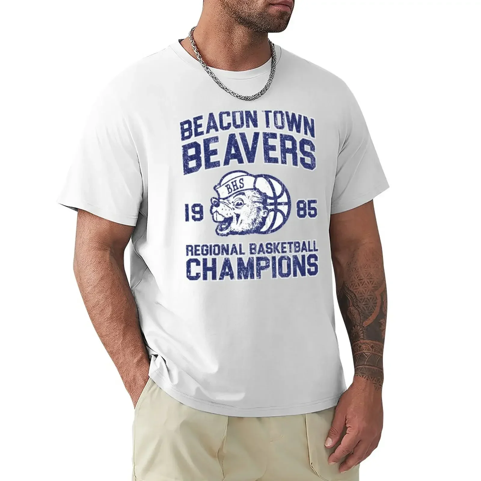 tops quick drying cute clothes plain t shirts men Beacon Town High School Beavers Basketball - Teen Wolf T-Shirt 2024  COTTON