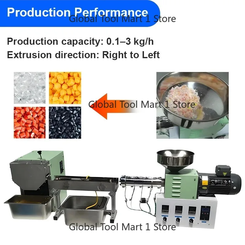Small Extruder Plastic Granulator High Efficiency 3Print=-Consumables Plastic Modification Formula Extrusion Laboratory Use
