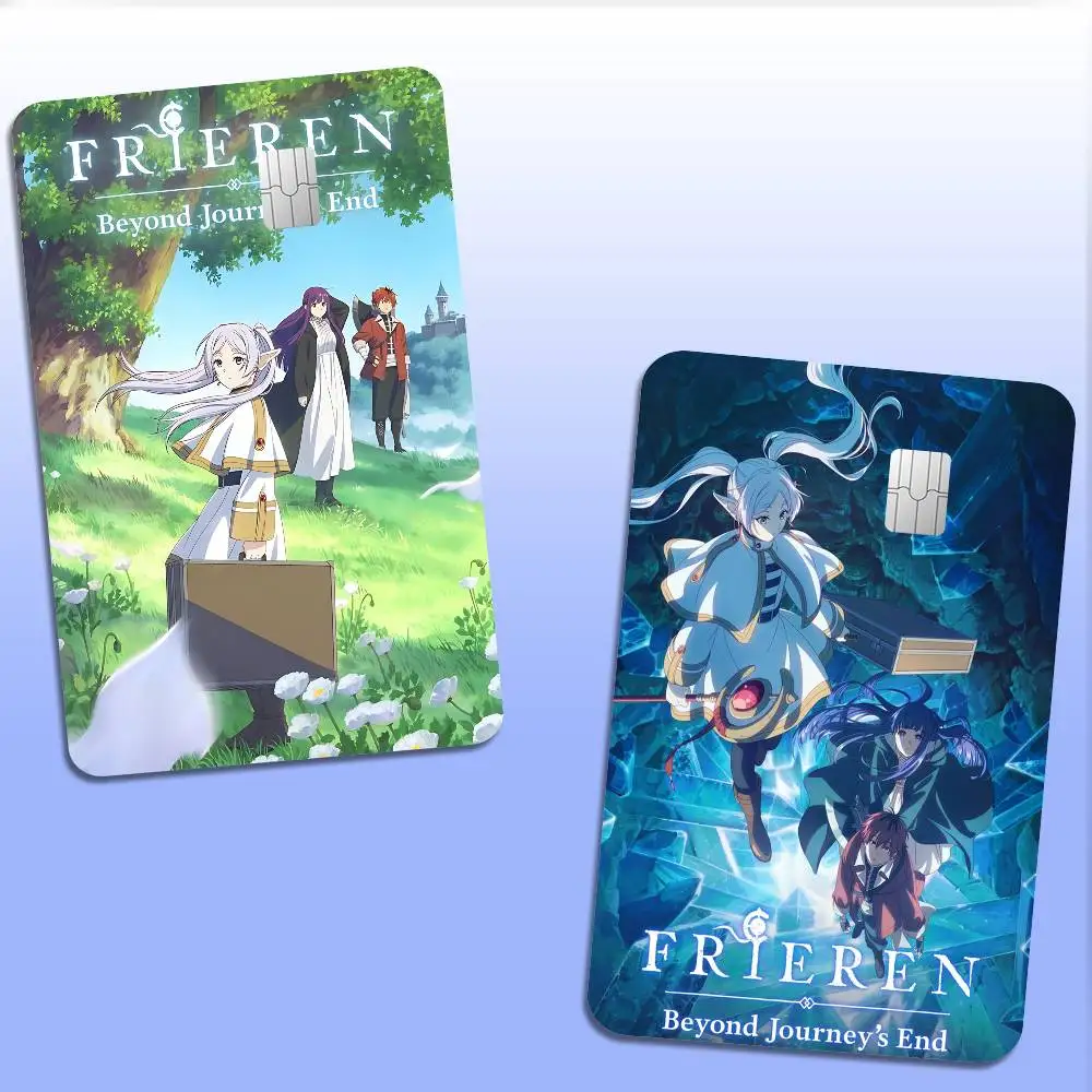 Frieren Beyond Journey's End Fashion Matte Gold Silver Black Matte Film Skin Sticker Tape for Bank Credit Debit Card