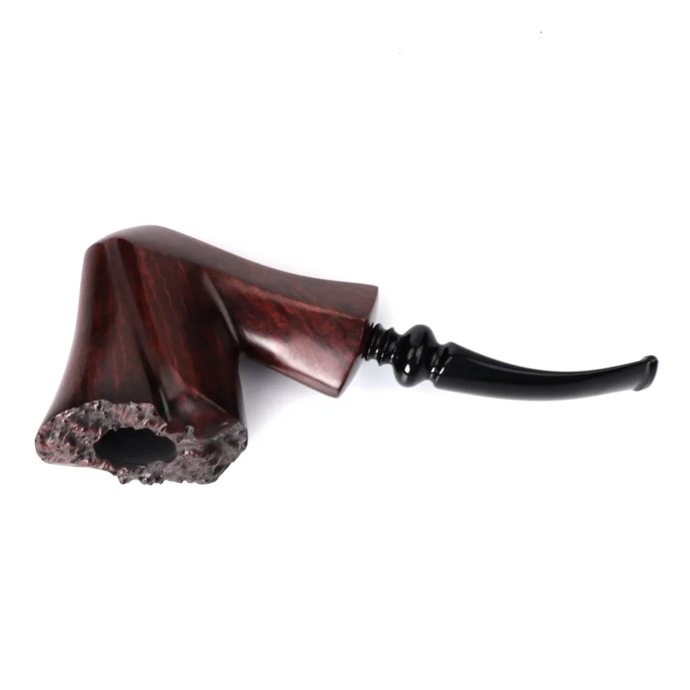 MUXIANG briar tobacco pipe, flower pipe, bowl mouth, tree burl, large solid wood pipe, Father's Day gift, 3mm pipe channel