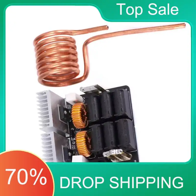 ^AT03 Верхняя высокочастотная индукционная нагревательная машина ZVS, 1000 Вт, вход постоянного тока 12–48 В, максимальный ток 20 А, непрерывная мощность 500–800 Вт