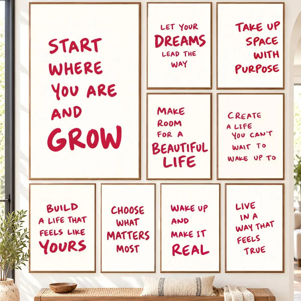Create A Life Worth Waking Up For Poster Self Adhesive Matte Wall Art Removable Home Room Decoration