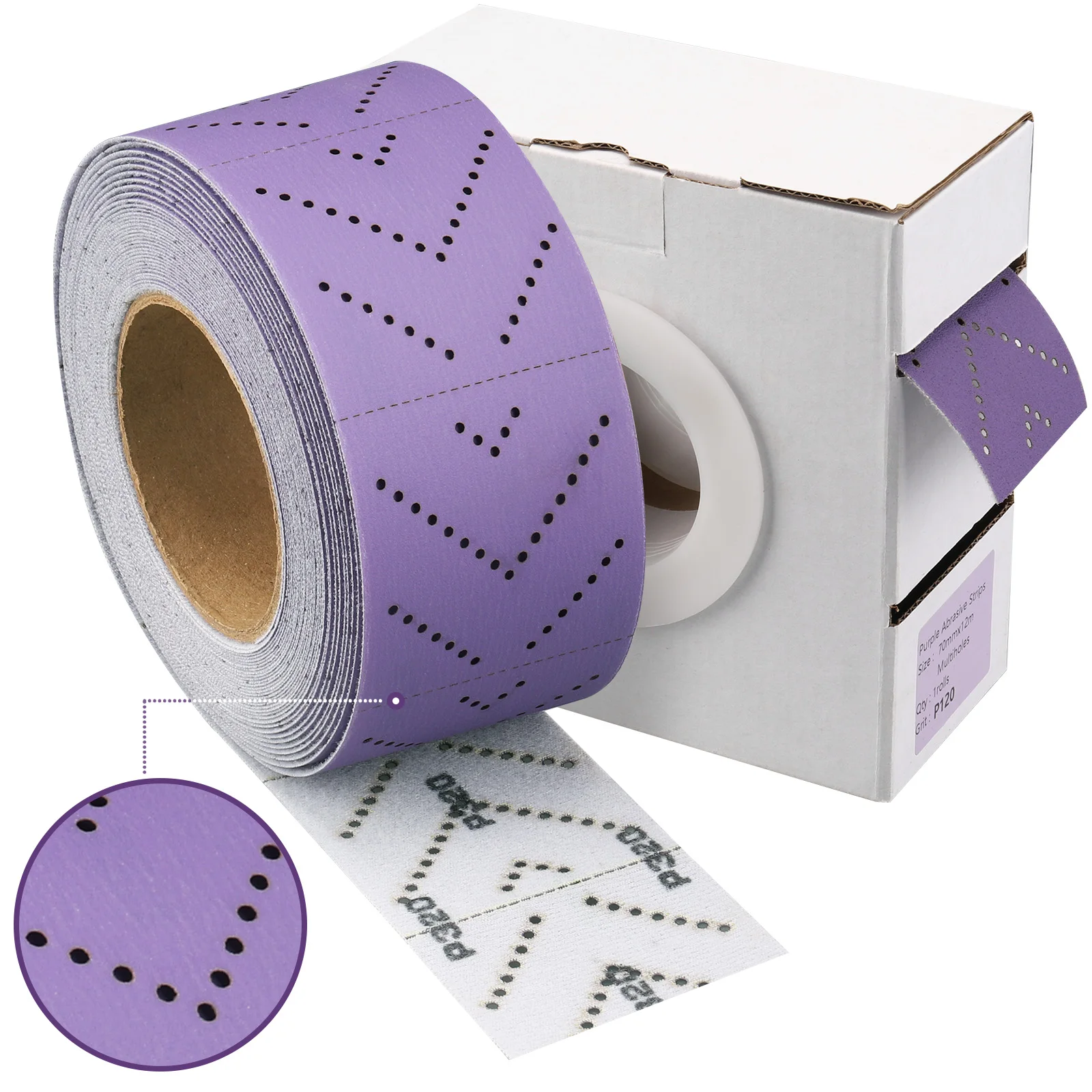 Hook and Loop Sandpaper Roll, 2-3/4