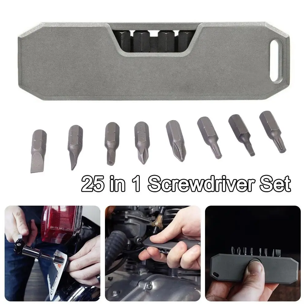 Professional 8/10 Heads EDC Pocket Tool Precision Design Small Size Can Opener Multifunctional Compact Mini Screwdriver Set